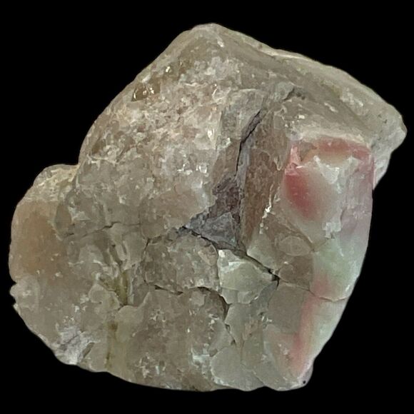 Pink White Layered Art Glass Cullet Glowing Manganese Slag Glass #4GX281 - Picture 4 of 8